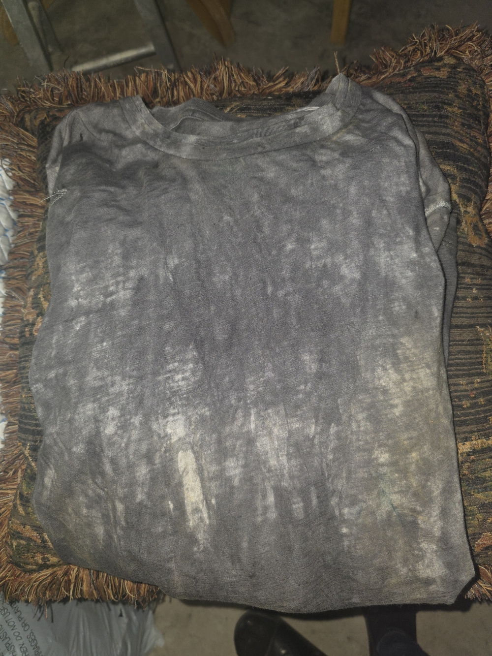 Adriano Goldschmied Gray Tie-Dye Crewneck Shirt